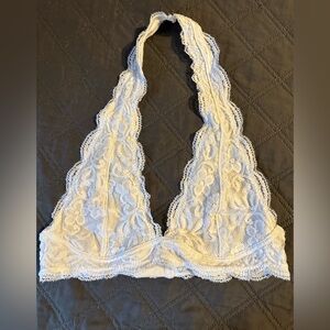 Anemone Lace Halter Bralette - Cream